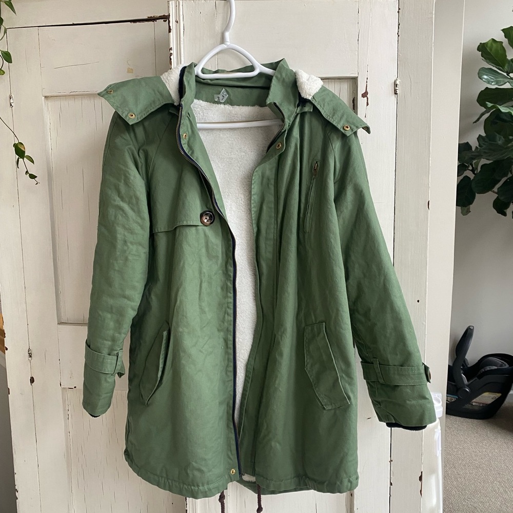 Olive green cupshe women ’s Jacket size large
